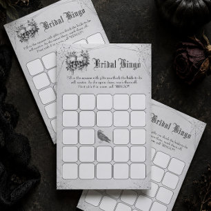 Papier Jeu de bingo de douche de mariée Halloween crâne