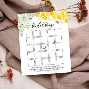 Papier Jeu de bingo de la mariée d'abeilles miel
