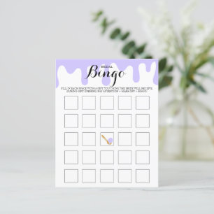 Papier Jeu de Bingo de Mariage Glace à la Lilas pour une 
