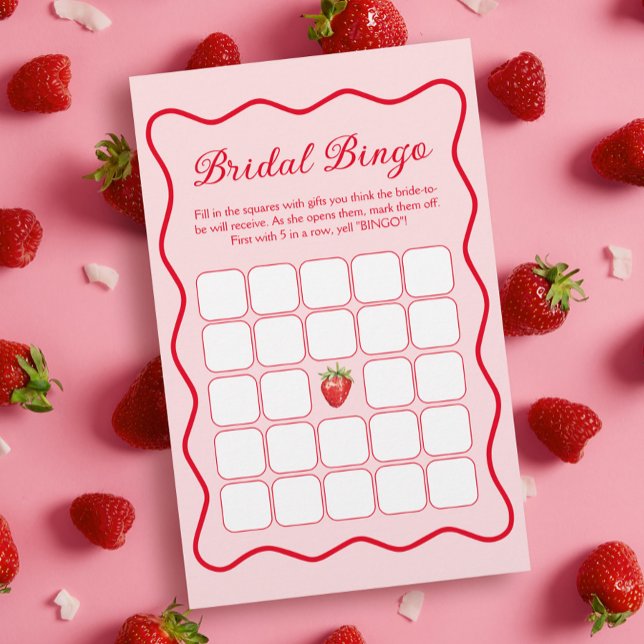 Papier Jeu de Bingo Fête des mariées fraise (Créateur téléchargé)
