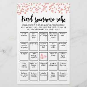 Papier Jeu de bingo modifiable pour trouver quelqu'un