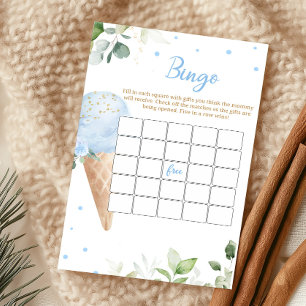 Papier Jeu de Bingo pour Baby Shower au thème de glace bl