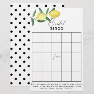 Papier Jeu de bingo pour baby shower - Citron