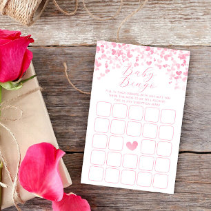 Papier Jeu de bingo pour Baby Shower de la Saint-Valentin