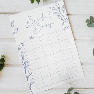 Papier Jeu de Bingo pour Baby Shower Fleurs Periwinkle