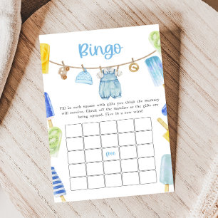 Papier Jeu de Bingo pour Baby Shower Garçon Popsicle