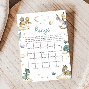Papier Jeu de Bingo pour Baby Shower Little Dragon