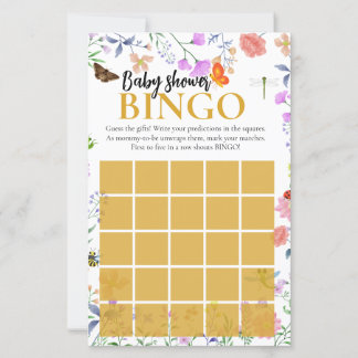 Papier Jeu de Bingo pour Baby Shower Little Love Bug