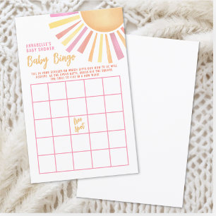Papier Jeu de Bingo pour Baby Shower sous le Soleil