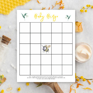 Papier Jeu de bingo pour baby shower sur le thème de l'ab