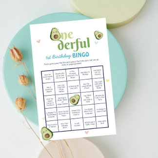 Papier Jeu de bingo pour le 1er anniversaire de l'avocat 