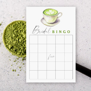 Papier Jeu de bingo pour une douche de mariée au thé matc