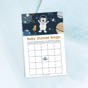 Papier Jeu de bingo sur le Baby shower spatial