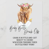 Jeu de boisson au biberon sous la douche Vache des