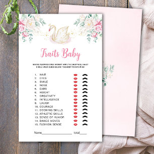 Papier Jeu de caractéristiques de bébé princesse cygne