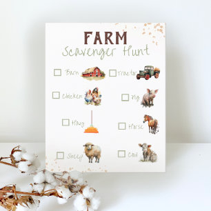 Papier Jeu de chasse rustique aux animaux de ferme