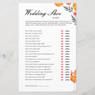 Papier Jeu de chaussures mariage Aperol Spritz Fête des m