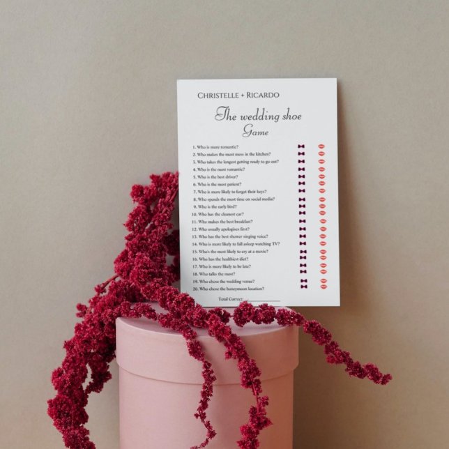 Papier jeu de chaussures mariage jeu de douche nuptiale (Créateur téléchargé)