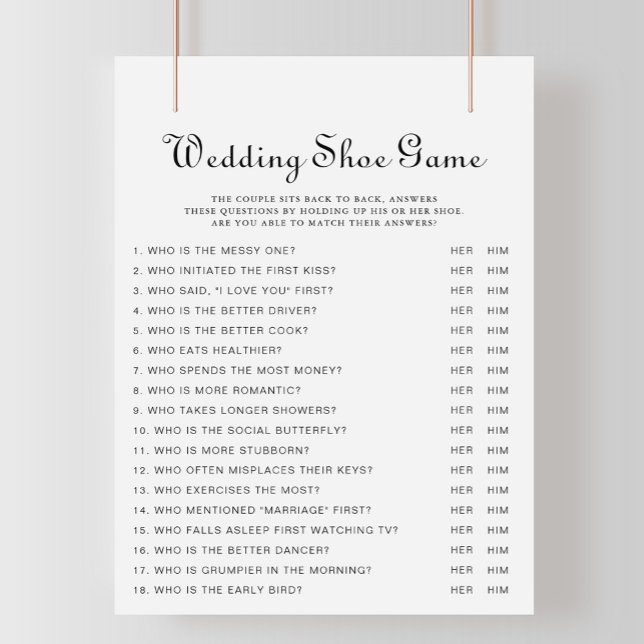 Papier Jeu de chaussures minimaliste Mariage (Créateur téléchargé)