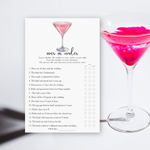 Papier Jeu de cocktail pour enterrement de vie de jeune f