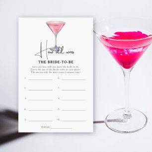 Papier Jeu de cocktail Quel âge avait la future mariée