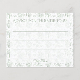 Papier Jeu de conseils de douche de mariage floral vintag