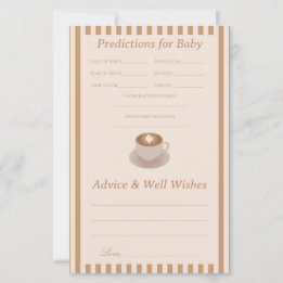Papier Jeu de conseils et de prédictions pour Baby Shower