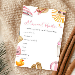 Papier Jeu de conseils et de vœux de douche rose Splish S