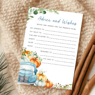 Papier Jeu de conseils et de vœux Little Pumpkin Blue Tru