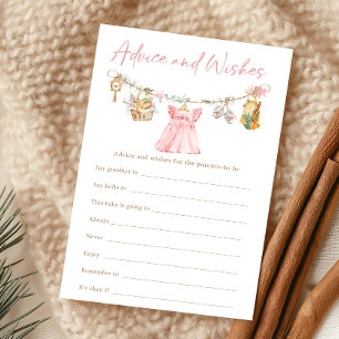 Papier Jeu de conseils et de vœux pour fille née localeme