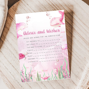 Papier Jeu de conseils et vœux de douche rose sous la mer