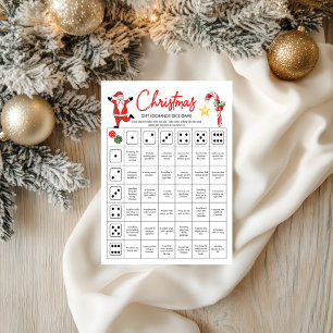 Papier Jeu de dés pour échange de cadeaux de Noël Lance