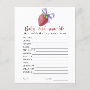 Papier Jeu de désordre de mots Baby - Fraise