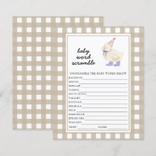 Papier Jeu de désordre de mots Bébé Canard Chanceux