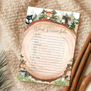Papier Jeu de désordre de mots de tranche de bois d'anima