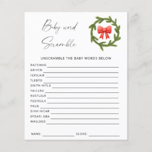 Papier Jeu de désordre de mots d'hiver pour baby shower
