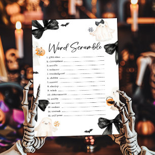 Papier Jeu de désordre de mots Halloween Ghost Little Boo