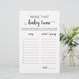 Papier Jeu de devinette de berceuse pour bébé Jeu de fête