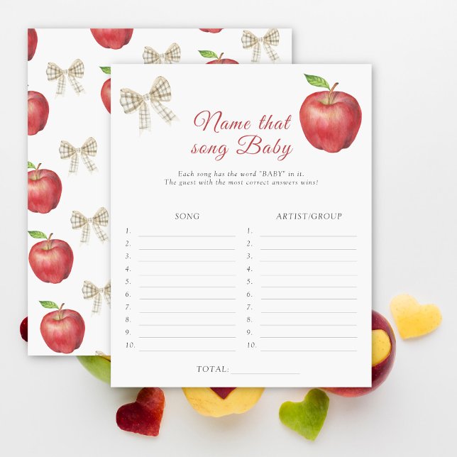 Papier Jeu de devinette de chanson pour bébé Apple (Créateur téléchargé)