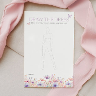 Papier Jeu de devinette de la robe de mariée papillons
