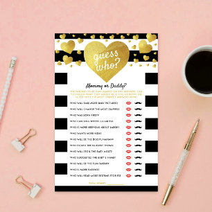 Papier Jeu de devinette pour Baby Shower Little Sweethear