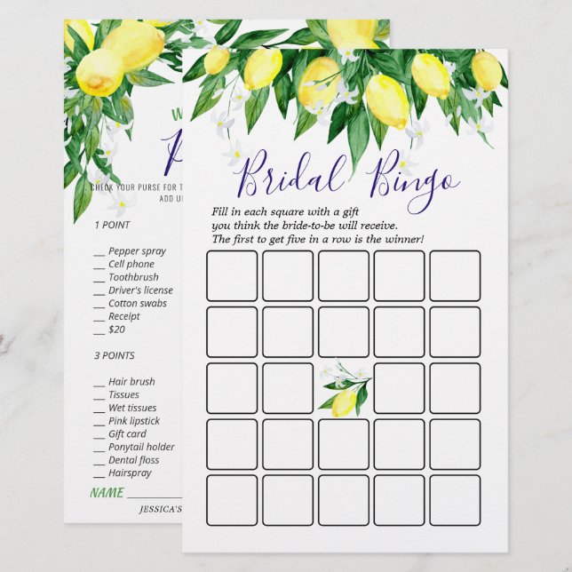Papier Jeu de double fête de mariage à thème de fleur d'o (Devant / Derrière)