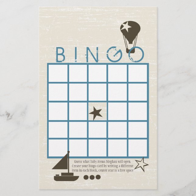Papier Jeu de douche de Bingo de voiles douces (Devant)