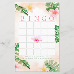 Papier Jeu de douche de bingo tropical