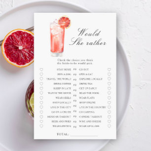Papier Jeu de douche de mariée Cocktail - L'aurait-elle p