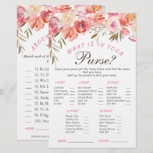 Papier Jeu de douche de mariée double face Sweet Blush Fl