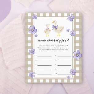 Papier jeu de douche pour bébé - Nommez cette oie Nourrit