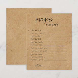 Papier Jeu de fête artisanat rustique prières pour bébé