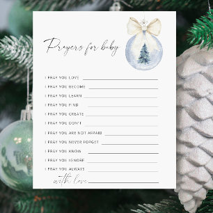 Papier Jeu de fête de baby shower Bébé d'hiver - Prières