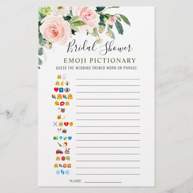 Papier Jeu de Fête des mariées à double face rose Fleurs (Devant)